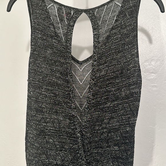 PARKER Silver & Black Open Back Tank Top Size CS PERFECT CONDTION - Picture 9 of 11